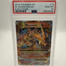 2016 Pokemon XY M Charizard EX Evolutions PSA 10 - Image 1