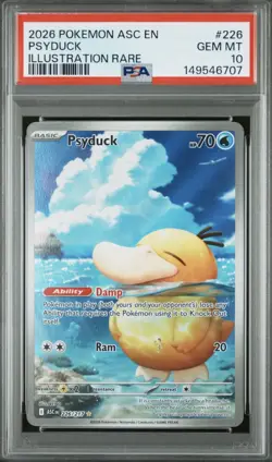 2026 POKEMON ASC EN-ASCENDED HEROES ILLUSTRATION RARE #226 PSYDUCK PSA 10 - Image 1