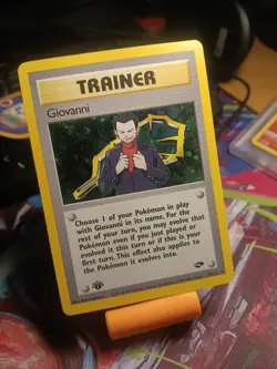 Pokemon TCG Giovanni 18/132 Gym Challenge Holo 1st Edition NM Condition - Image 1