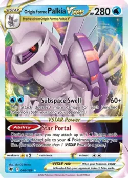 Pokemon Origin Forme Palkia VSTAR - 040/189 - Ultra Rare NM-Mint Astral Radiance - Image 1
