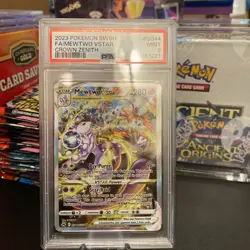2023 POKEMON SWORD & SHIELD CROWN ZENITH #GG44 FULL ART/MEWTWO VSTAR PSA 9 - Image 1