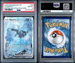 2025 POKEMON BLK EN-BLACK BOLT SPECIAL ILLUSTRATION RARE #165 KYUREM EX PSA 8 - Image 1