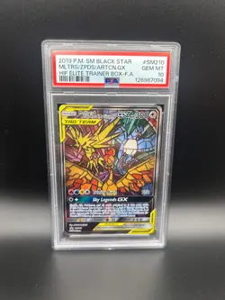 Pokemon Moltres Zapdos Articuno GX Full Art Promo SM210 Hidden Fates PSA 10 MINT - Image 1