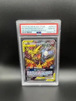 Pokemon Moltres Zapdos Articuno GX Full Art Promo SM210 Hidden Fates PSA 10 MINT - Image 1