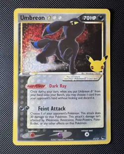 Pokemon Umbreon Star 17/17 Celebrations Classic Collection Holo 2007 - Image 2
