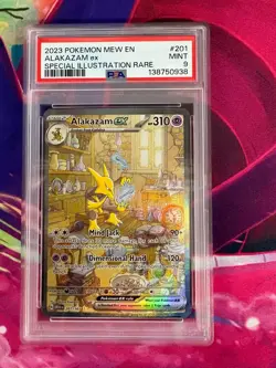 Alakazam ex 201/165 Scarlet & Violet 151 English PSA Graded 9 Pokemon TCG - Image 1