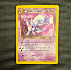 Dark Espeon Neo Destiny Pokemon 2002 4/105 - mod played/damage see photos swirl - Image 3