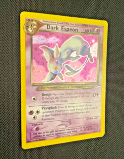 Dark Espeon Neo Destiny Pokemon 2002 4/105 - mod played/damage see photos swirl - Image 5