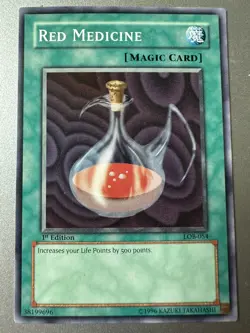 Yugioh! LP Red Medicine - LOB-054 - Common - 1st Edition Lightly Played, English - Image 1