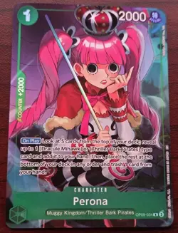 Perona Illustration Box Vol.4 OP09-034 One Piece Foil Promo Card NM - Image 1