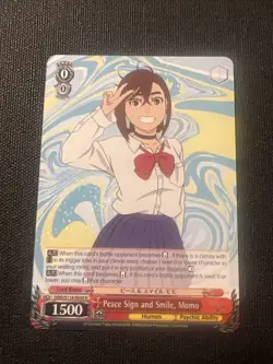 Weiss Schwarz Dandadan DDD/S118-E050S SR Peace Sign And Smile, Momo English - Image 1