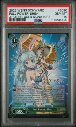 Weiss Schwarz Arifureta - Full Power, Shea SP Signed Gold Signature PSA 10 ENG - Image 1
