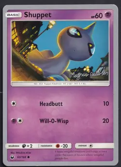 SHUPPET 63/168 - Magnus Pedersen - 2018 World Championship - POKEMON CARD - NM - Image 3