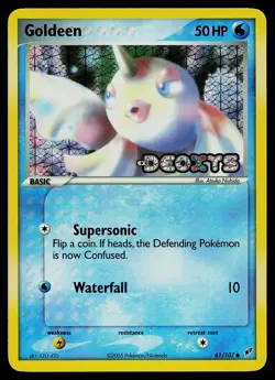 Pokemon Card - Goldeen Deoxys 61/107 Common Reverse Holo Stamped - Image 1