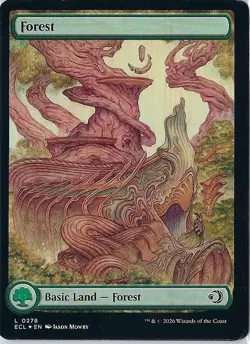 Lorwyn Eclipsed Foil Full Art Land x4 card lot - Forest #278 - Image 1