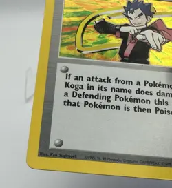 Pokemon TCG Koga Gym Challenge Trainer Holo Card 19/132 MP Bend - Image 5