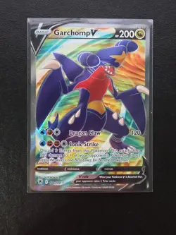 Pokemon Garchomp v TCG Full Art Holo Card Sword & Shield Astral Radiance 178/189 - Image 1