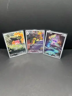 Pokemon Card Full Art Illustration Rare Lot Pawmi Sableye Gumshoos 3 Card Set - Image 1