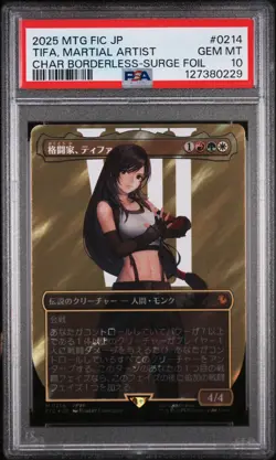 PSA 10 Magic the Gathering Tifa, Martial Artist Surge Foil 214 Final Fantasy - Image 1