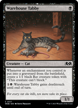 4x Warehouse Tabby 117 Near Mint Wilds of Eldraine 4x MTG PLAYSET - Image 1