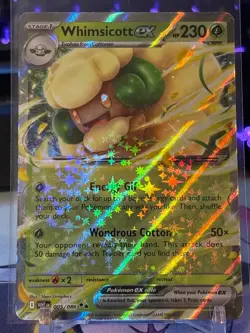 Whimsicott ex 005/086 Double Rare Holo Pokemon 2025 White Flare NM - Image 1
