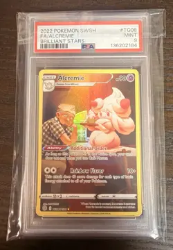 Pokemon Alcremie Full Art Holo Ultra Rare TG08/TG30 Brilliant Stars PSA 9 90 HP - Image 1