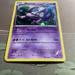 Mewtwo - XY100 - Pokemon TCG - BLACK STAR PROMO- Cosmo HOLO Rare - Image 3