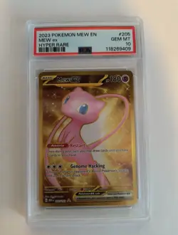 Pokemon Mew ex Hyper Rare Holo 205/165 Scarlet & Violet 151 PSA 10 - Image 1