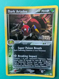 2004 Pokemon EX Team Rocket Returns Dark Ariados #30/109 Holo Stamped HP - Image 1