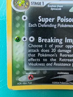 2004 Pokemon EX Team Rocket Returns Dark Ariados #30/109 Holo Stamped HP - Image 5