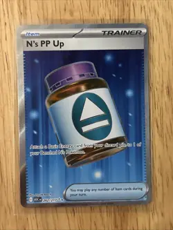 N's PP Up 262/217 Me: Ascended Heroes Holo Pokemon TCG Trainer Pack Fresh Pull - Image 1