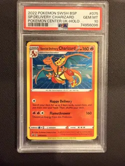 2022 Pokemon Center UK Special Delivery Charizard SWSH075 Promo Holo PSA 10 - Image 4