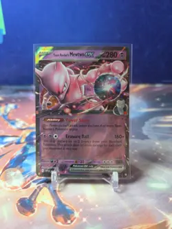 Pokemon TCG SVP: Team Rocket's Mewtwo ex #216 Black Star Promo - Image 1