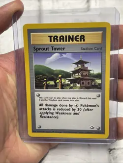 Pokemon Sprout Tower 97/111 Neo Genesis Unlimited Trainer NM Near Mint Vintage - Image 1