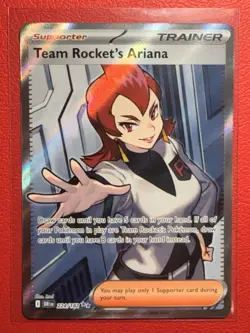 Team Rocket’s Ariana 224/182 Ultra Rare Trainer Destined Rivals Pokemon TCG NM - Image 1