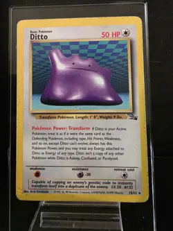 Ditto 18/62 Fossil Regular Pokemon HP - Image 1