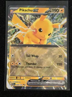 Pikachu ex 028/131 Prismatic Evolutions Double Rare Holo Pokemon TCG - Image 1