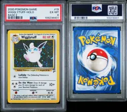 WIGGLYTUFF 2000 Pokemon Game Base Set 2 Holo #19 PSA 6 - Image 3