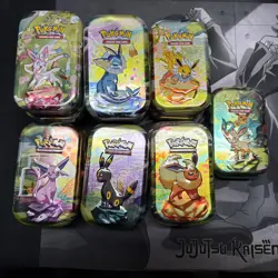 Pokemon 15 EMPTY Prismatic Evolution TCG Mini Tin Bundle Lot - Image 1