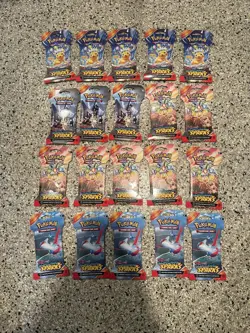 POKEMON SURGING SPARKS (20) SLEEVED BOOSTER PACKS Factory Sealed In Hand - Image 1