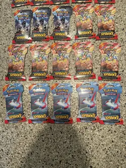 POKEMON SURGING SPARKS (20) SLEEVED BOOSTER PACKS Factory Sealed In Hand - Image 3