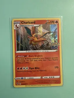 Pokemon TCG Charizard 010/078 Pokemon GO Holo Rare Stage 2 170 HP Burn Brightly - Image 1