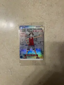 One Piece US Voyage College Basketball Monkey D. Luffy Promo Card - Image 2