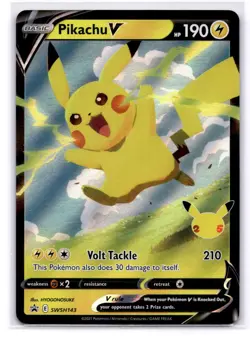 Pikachu V - Promo SWSH: Sword & Shield Promo Cards SWSH143 LP-NM - Image 1