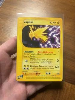 Zapdos 44/147 Aquapolis Non Holo Rare 2003 Pokemon Card NEAR MINT - Image 2