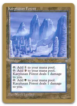 Karplusan Forest - 1998 Brian Selden (ICE) (NM) World Championship WCD Magic MTG - Image 1