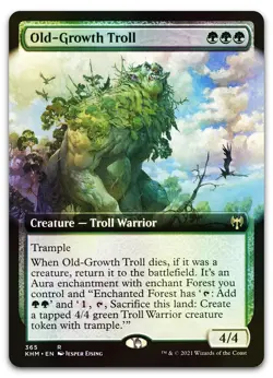 Old-Growth Troll (Extended Art) #365 (Foil) (NM) Kaldheim KHM Magic MTG - Image 1