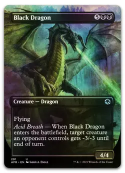 Black Dragon (Borderless) #291 (Foil) (NM) Forgotten Realms AFR Magic MTG - Image 1