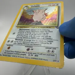 Pokemon TCG Clefable Jungle 1/64 Holo Unlimited Holo Rare - Image 4