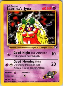 Sabrina's Jynx 059/132 Gym Heroes Pokemon LP Unlimited - Image 1
